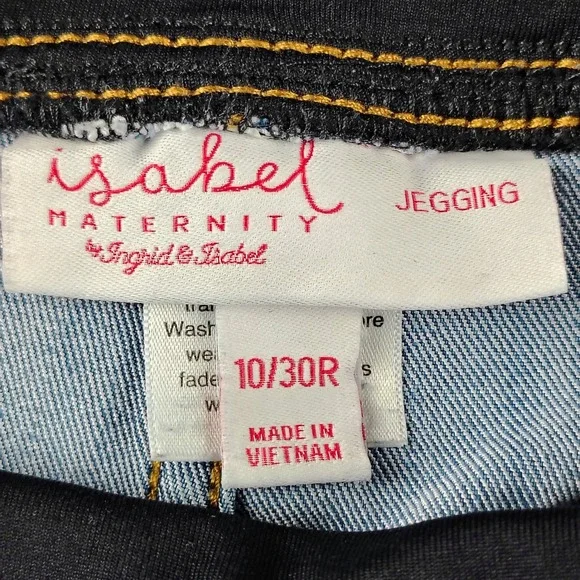 Isabel Maternity by Ingrid & Isabel Blue Medium Wash Jeggings Size 10/30R - Picture 2 of 6